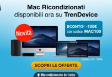 Novità: Mac Ricondizionati ora disponibili su TrenDevice. Sconto 100€ con codice MAC100