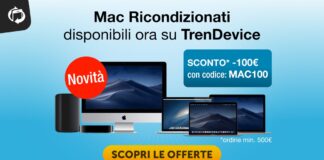 Novità: Mac Ricondizionati ora disponibili su TrenDevice. Sconto 100€ con codice MAC100