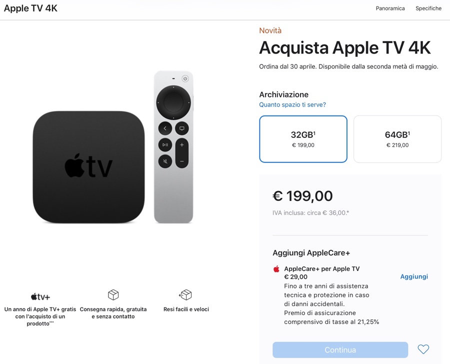 Apple TV per la prima volta ha la sua AppleCare+