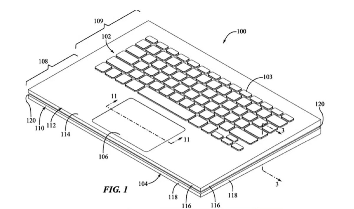 Brevetto mostra la combo Magic Keyboard e Trackpad con supporto Apple Pencil