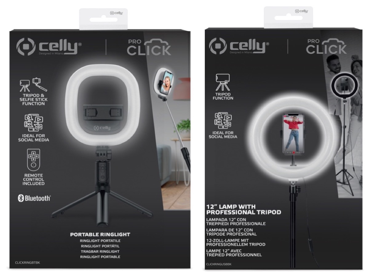 Celly Clickring USB e BT, le luci anulari per smartphone Celly Clickring USB e BT, le luci anulari per smartphone