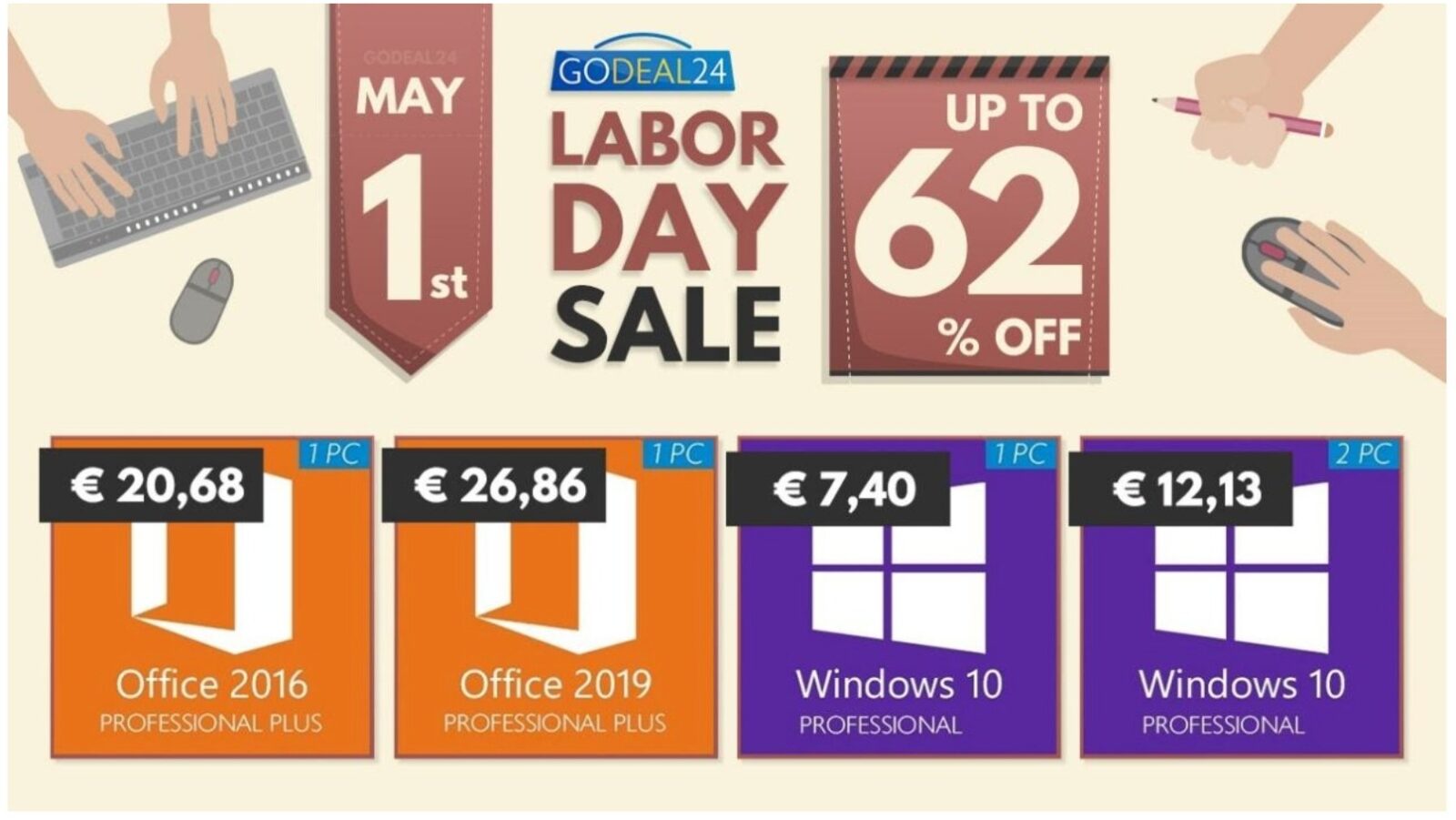 Solo 6 € licenza Microsoft Windows 10 a vita, Office a soli 20 €