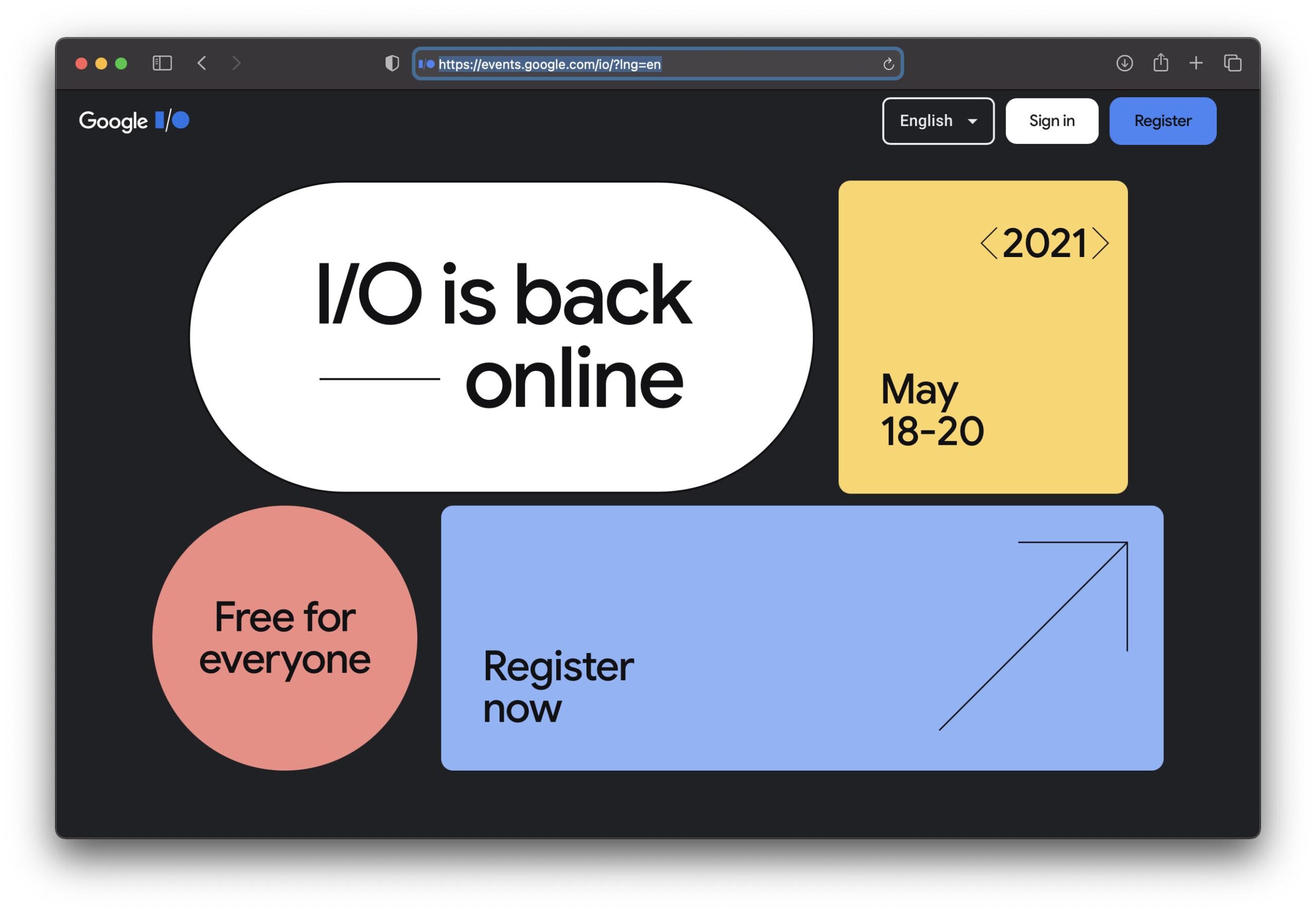 Torna l’evento Google I/O e sarà solo online