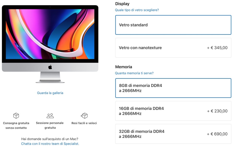 Apple taglia il prezzo di nanotexture per iMac 27”