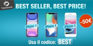 Best Seller, Best Price! iPhone 11, X e 8 scontati di 50€ su TrenDevice