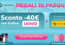 Regali di Pasqua sui Ricondizionati TrenDevice: Sconto 40€ più 1 omaggio con sei benefici esclusivi Regali di Pasqua sui Ricondizionati TrenDevice: Sconto 40€ più 1 omaggio con sei benefici esclusivi