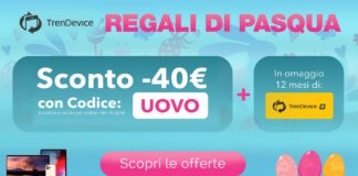 Regali di Pasqua sui Ricondizionati TrenDevice: Sconto 40€ più 1 omaggio con sei benefici esclusivi