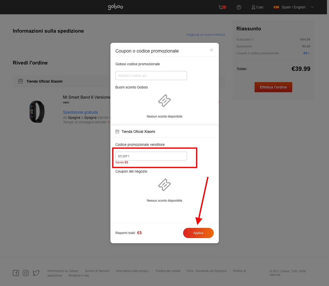 Xiaomi Mi Band 6 al miglior prezzo: solo 39€ con spedizione gratis Xiaomi Mi Band 6 al miglior prezzo: solo 39€ con spedizione gratis