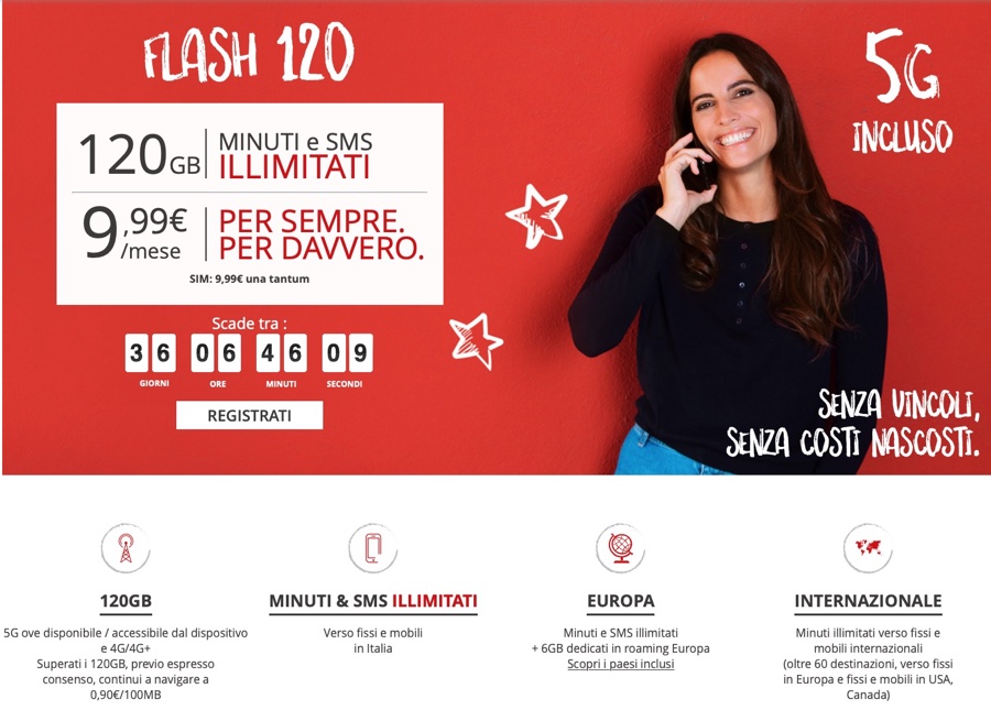 Iliad Flash 120 è l’offerta 5G che spacca il mercato