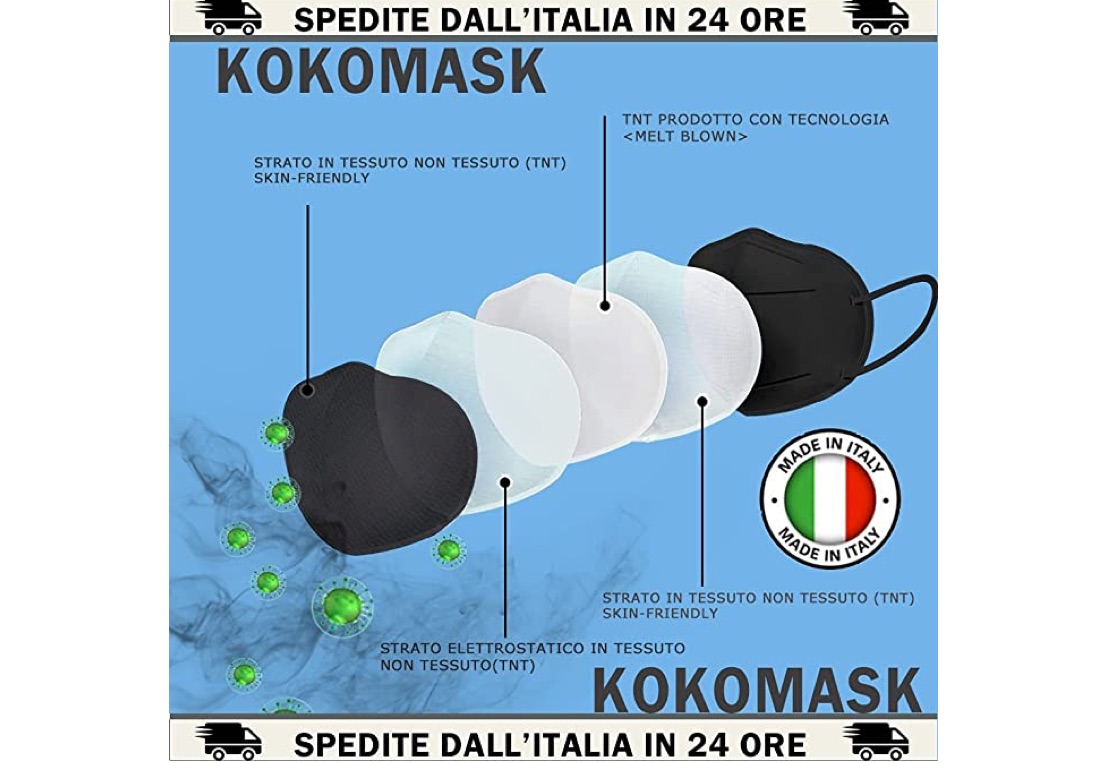 Su Amazon 30 mascherine FFP2 nere in sconto: solo 50 cent l’una!