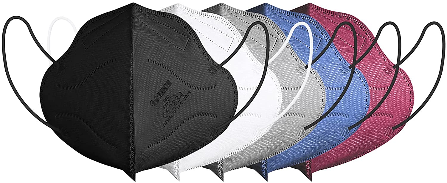 60 mascherine FFP2 colorate solo 45,87€ e 50 chirurgiche sono in regalo