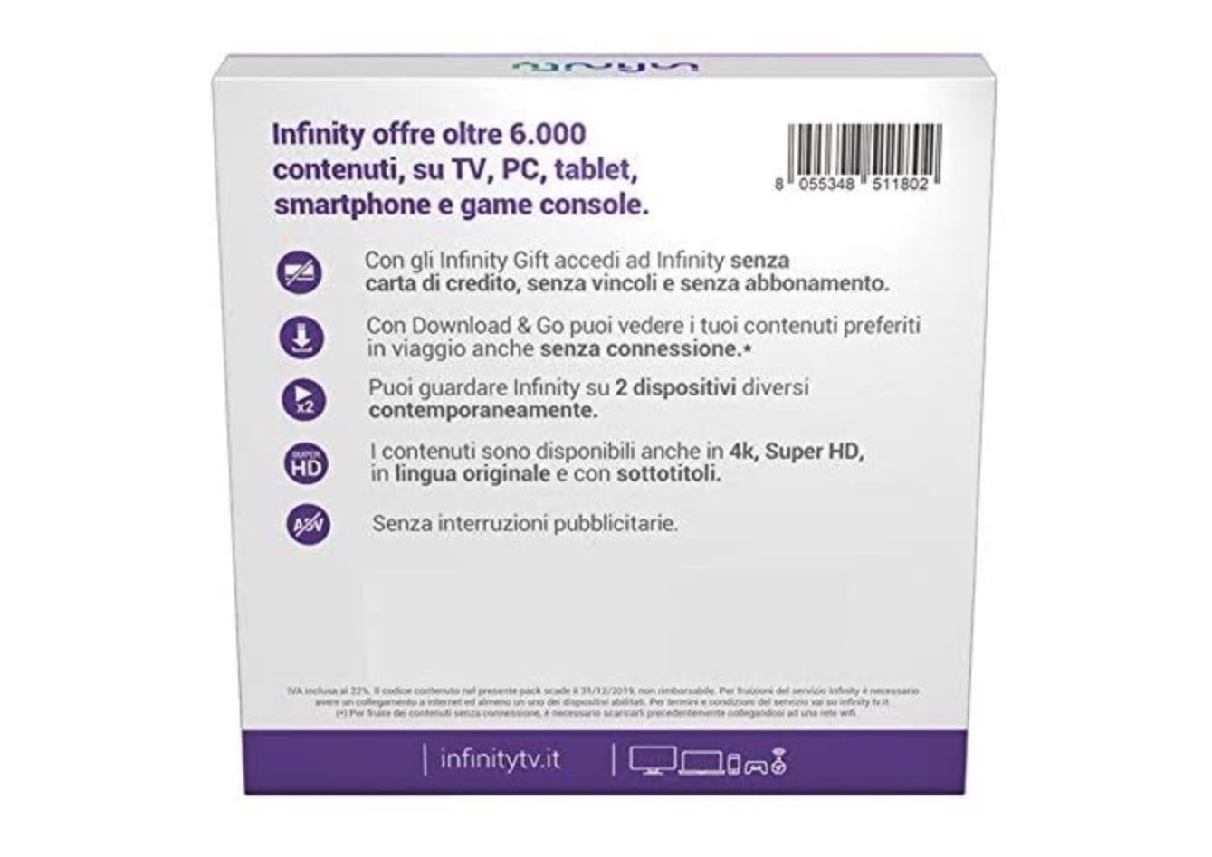 Offerta: sei mesi di Infinity a metà prezzo, solo 19,99 euro, Offerta: sei mesi di Infinity a metà prezzo, solo 19,99 euro,