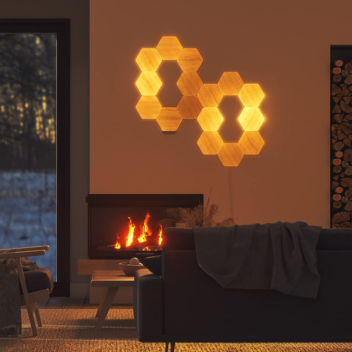I pannelli Nanoleaf adesso con un accento in legno
