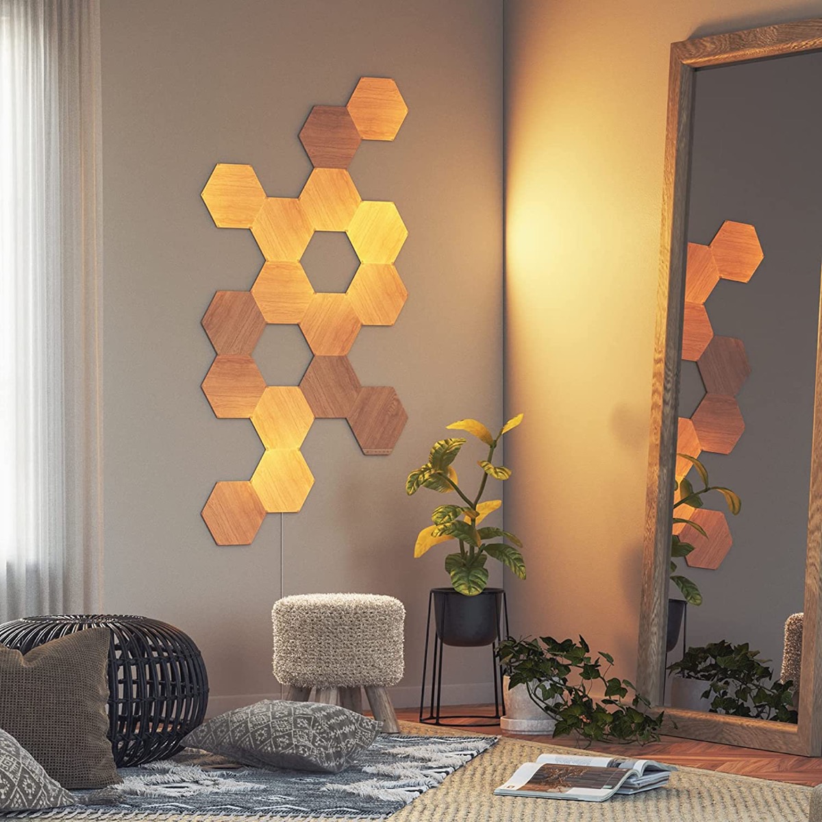 I pannelli Nanoleaf adesso con un accento in legno