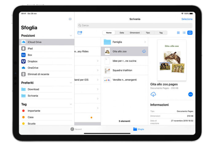 iPadOS 15, l’app File legge supporti NTFS