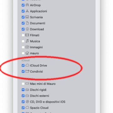 macOS Monterey, la sezione “Condivisi” nella barra laterale del Finder per i file su iCloud