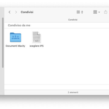 macOS Monterey, la sezione “Condivisi” nella barra laterale del Finder per i file su iCloud
