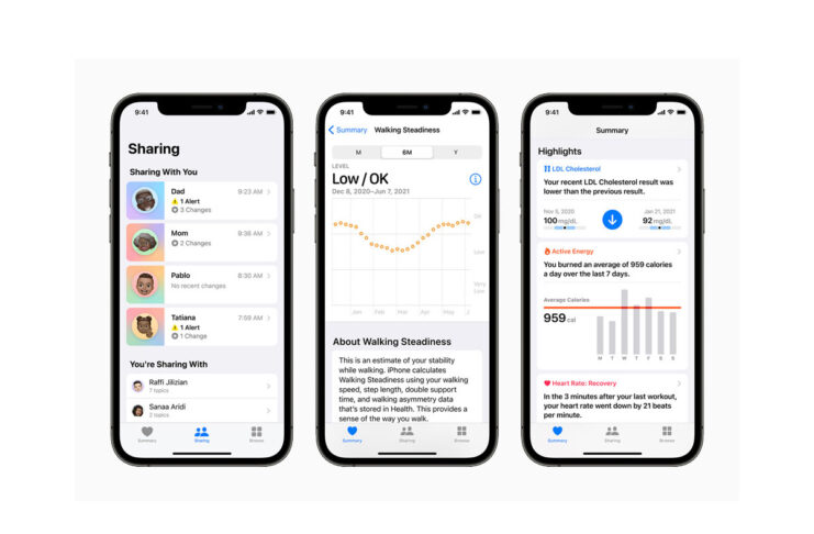 Salute, le nuove funzioni Apple per condividere informazioni in modo sicuro