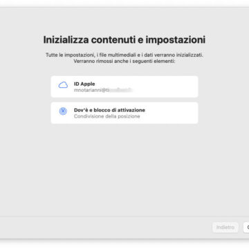 macos 12, una funziona per inizializzare contenuti e impostazioni come su iPhone