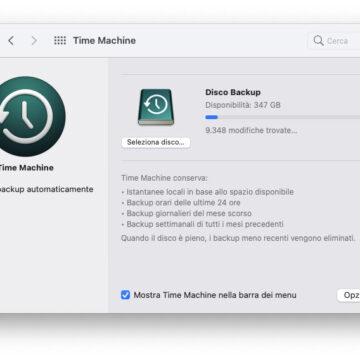 macOS Monterey più preciso nella stima del tempo di backup con Time Machine