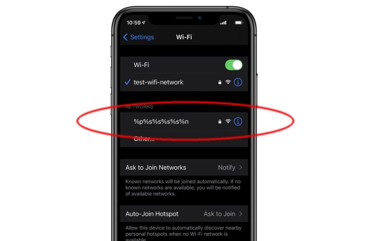 Il nome della rete WiFI che fa impazzire l’iPhone