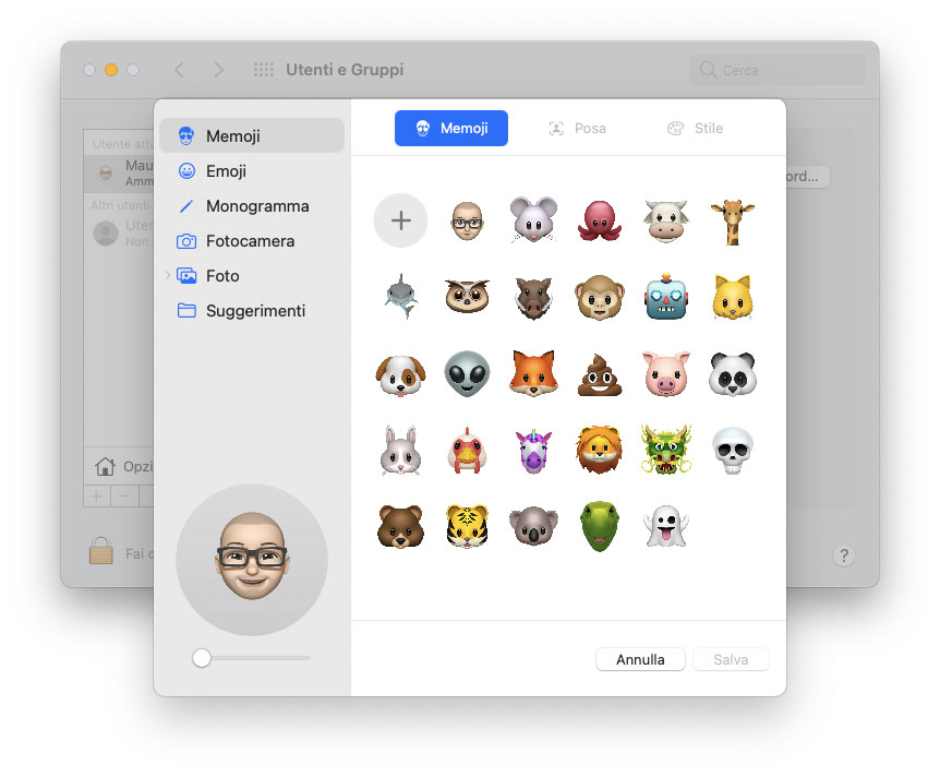 macOS Monterey, si può usare una memoji nella schermata di login