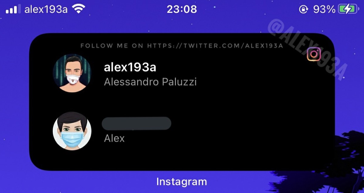 Instagram lavora al widget per cambiare account