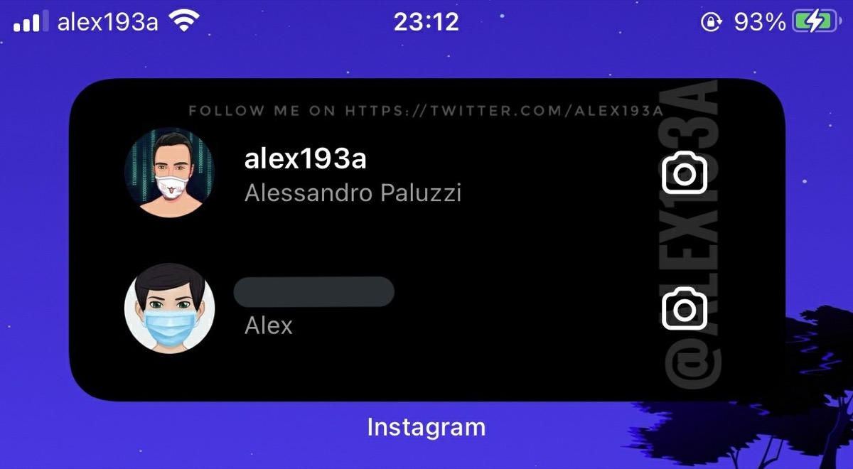 Instagram lavora al widget per cambiare account