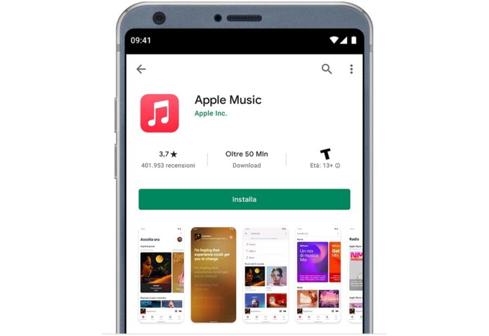Apple Music per Android con Audio Spaziale e brani lossless