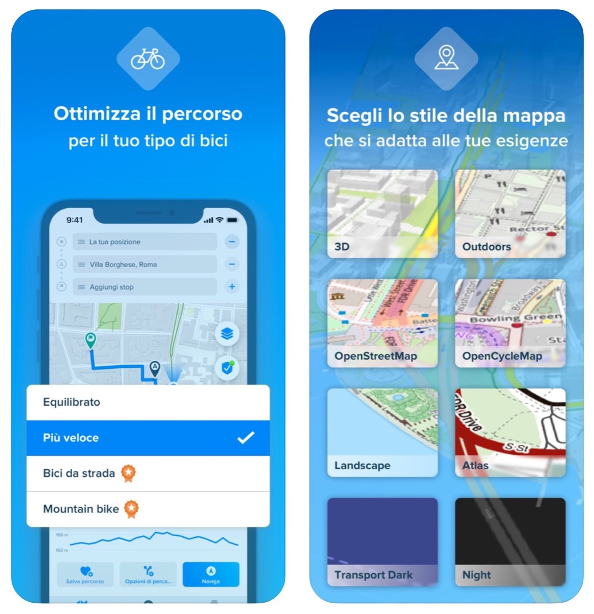 app per percorsi bicicletta