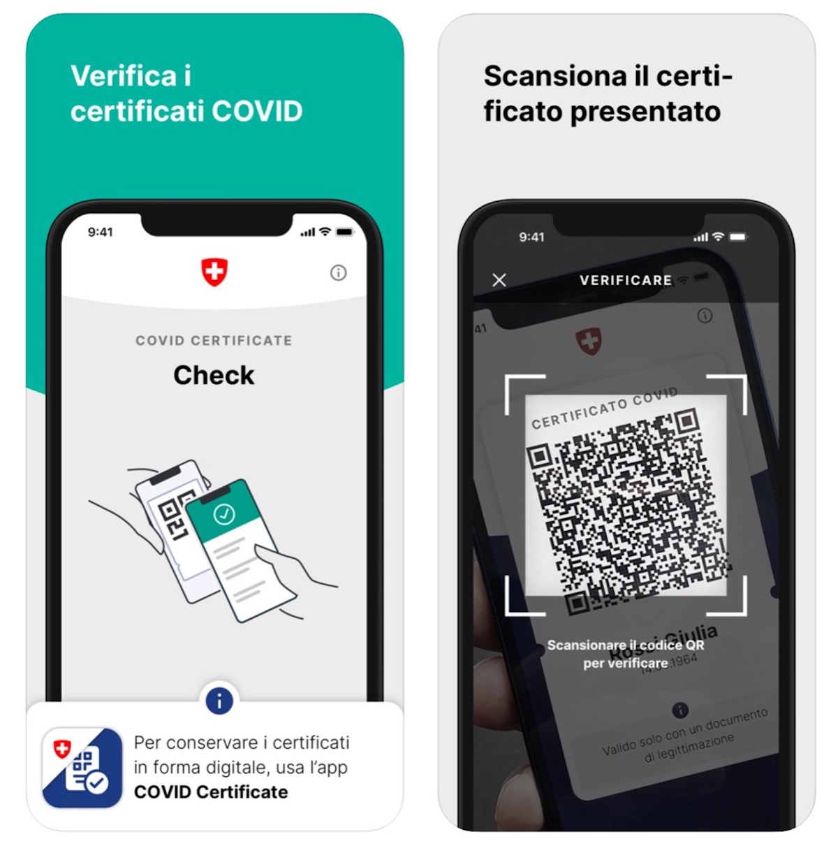 COVID Certificate Check, l’app per verificare il Green Pass in Svizzera