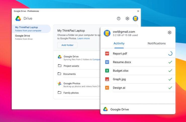 Google Drive ha una nuova app desktop per la sincronizzazione di file e foto