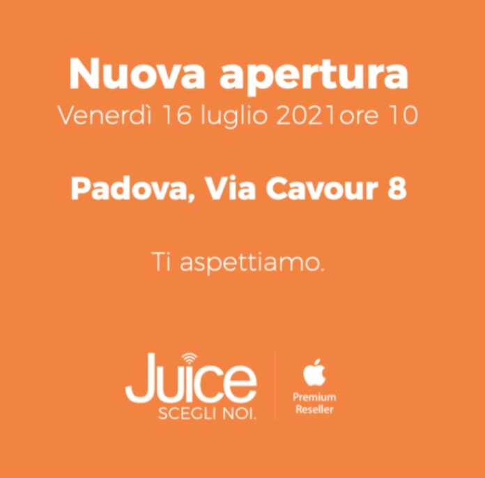 Juice apre a Padova un nuovo punto vendita e Centro Assistenza