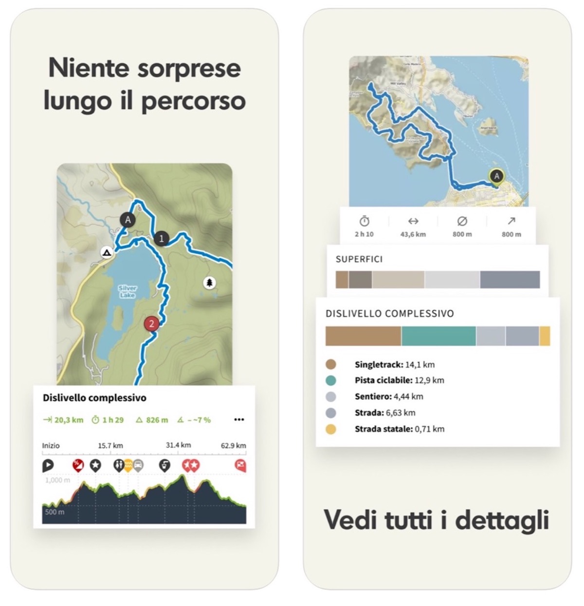 I vostri Percorsi bici, trekking e MTB dentro l’app Komoot per iPhone e Android