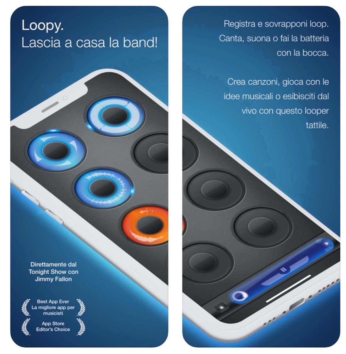 Con Loopy HD create musica da iPhone e iPad
