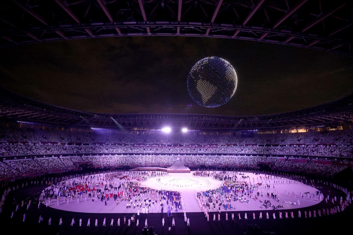 Una danza di 1800 droni per la cerimonia di apertura delle Olimpiadi di Tokyo