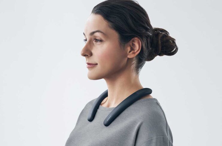 Sony SRS-NB10 è uno speaker indossabile per il telelavoro