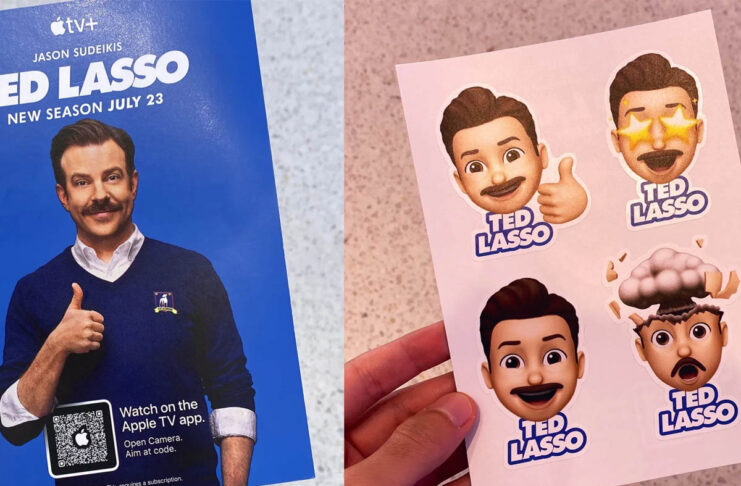 In alcuni Apple Store regalano gli sticker di Ted Lasso