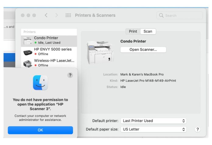 Apple spiega come risolvere un messaggio di errore che appare con alcuni scanner