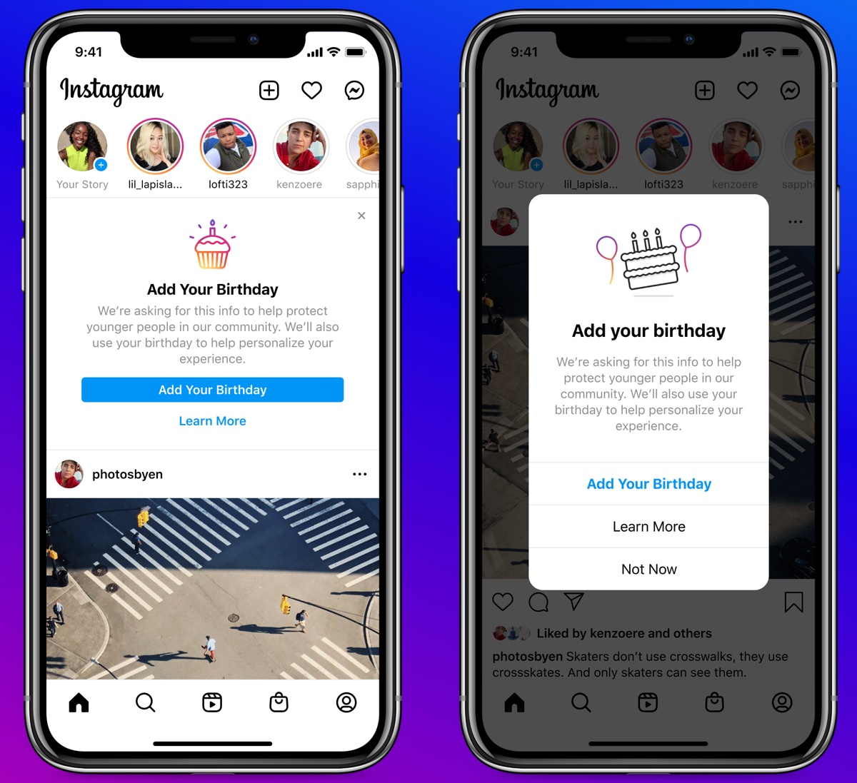 Instagram chiede il compleanno per continuare a usarlo