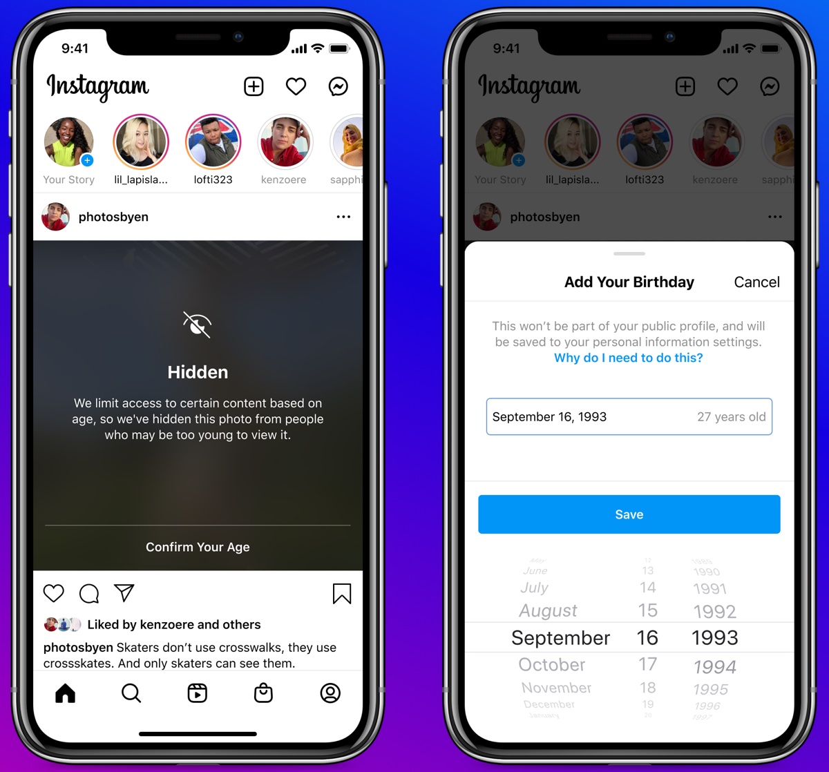 Instagram chiede il compleanno per continuare a usarlo
