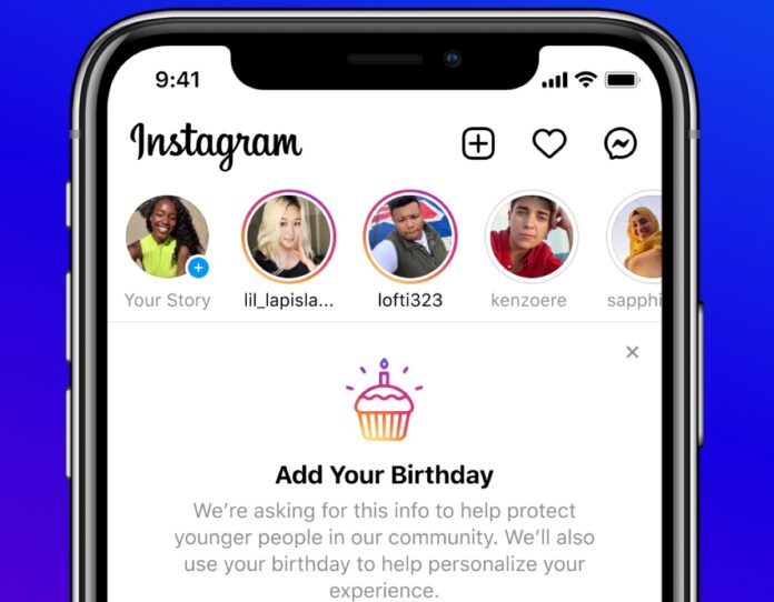 Instagram chiede il compleanno per continuare a usarlo