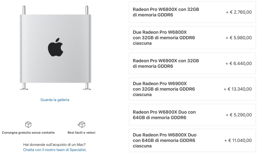 Apple offre tre nuove schede grafiche per Mac Pro