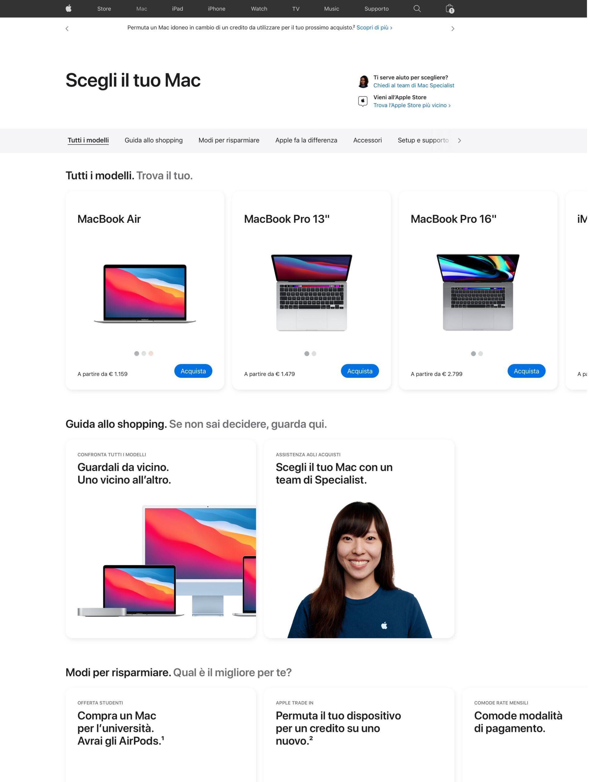 Il sito di Apple aggiornato con la sezione “Store” Il sito di Apple aggiornato con la sezione “Store”