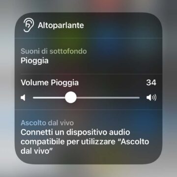 iOS 15, come usare i suoni di sottofondo