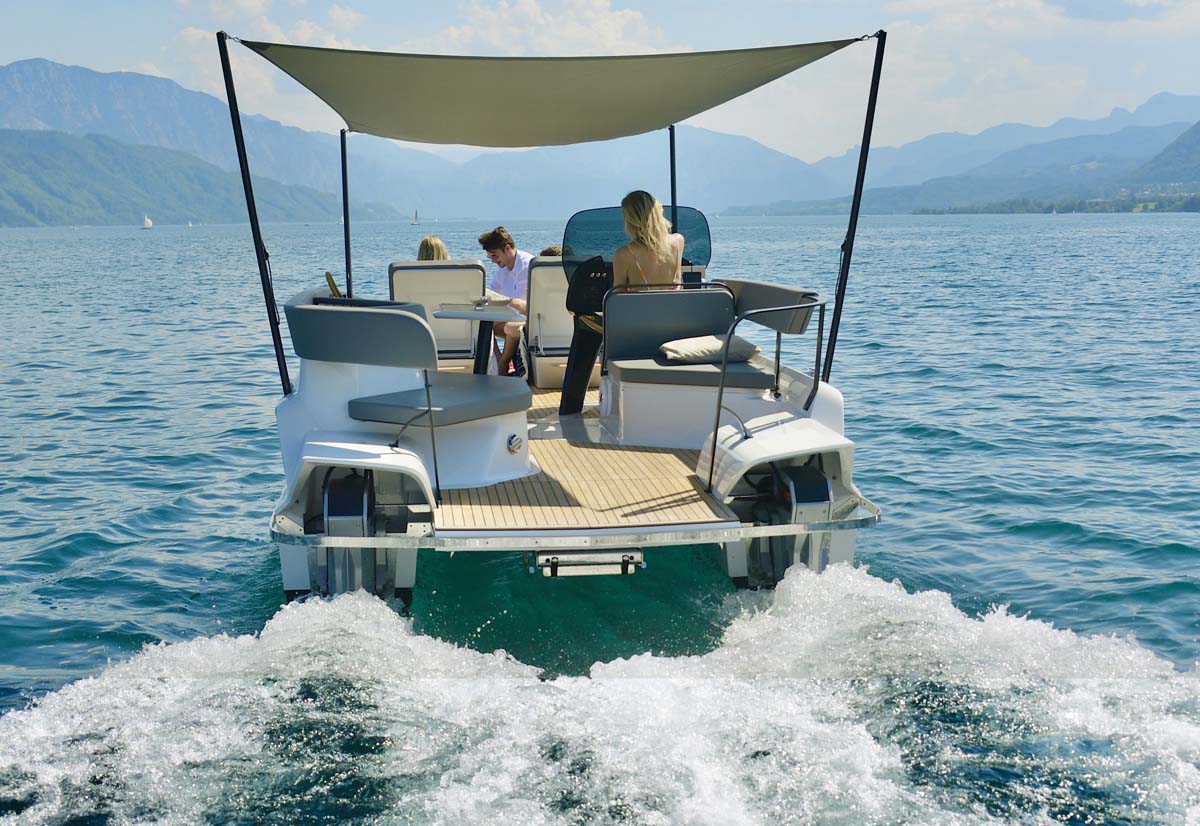 TimeSquare 20 è il primo catamarano elettrico di Frauscher TimeSquare 20 è il primo catamarano elettrico di Frauscher