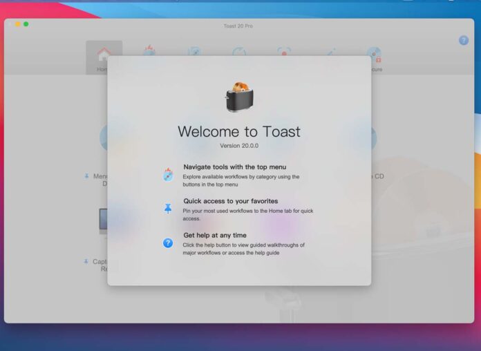 Disponibile Roxio Toast 20, software Mac per masterizzare CD/DVD e convertire video