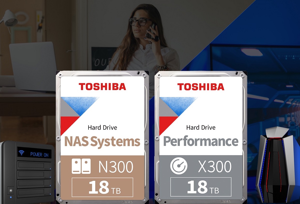 Toshiba porta a 18TB la capacità degli hard disk N300 e X300