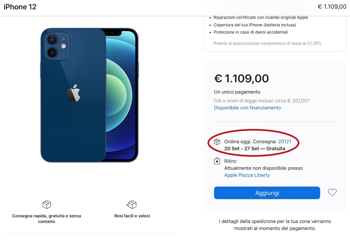 Diversi prodotti Apple hanno tempi lunghi di spedizione