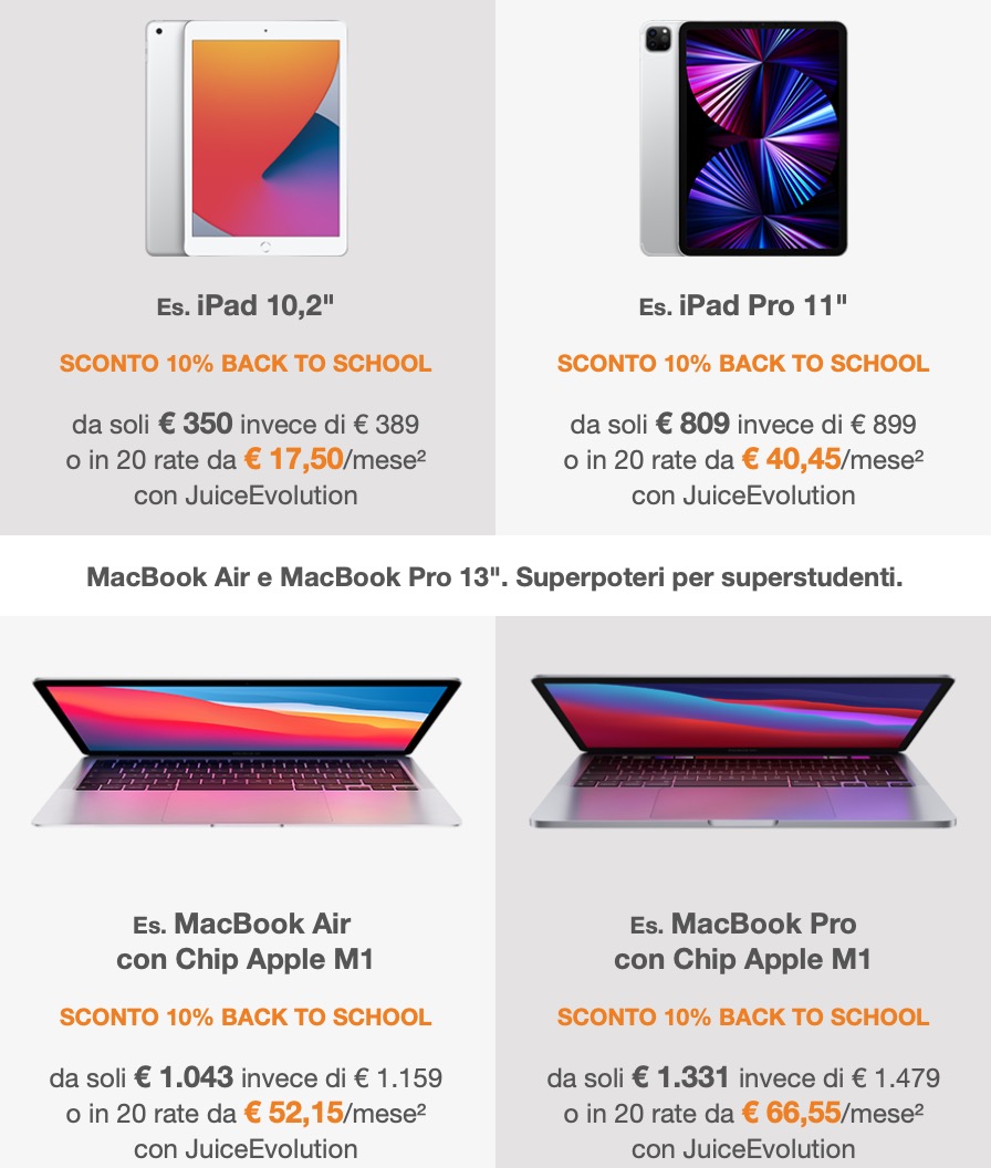 Juice sconta iPad e Mac per universitari e docenti Juice sconta iPad e Mac per universitari e docenti
